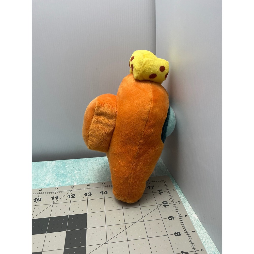 Among Us Orange Crewmate Plush with Cheese Hat 8 Inch Stuffed Toy InnerSloth - Picture 4 of 5